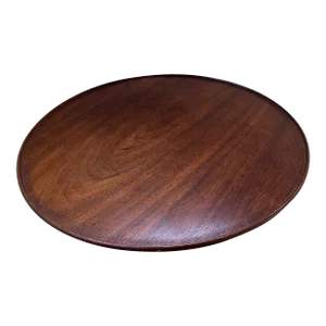 1930's Gomez Sisters Mahogany Lazy Susan Revolving Centerpiece Tray