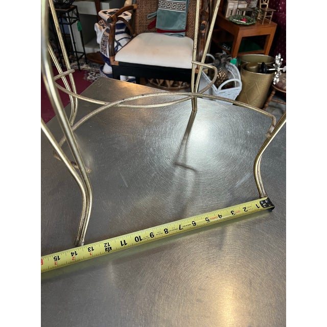 White 1970s MCM Metal Vanity Chair With Needlepoint Cushion For Sale - Image 8 of 8