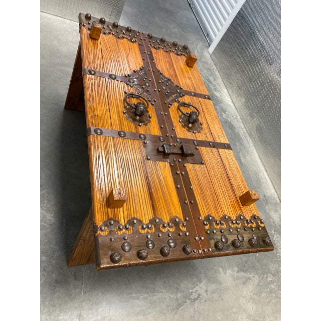 Bespoke Executive Desk From Old Chinese Temple Gates For Sale - Image 9 of 13