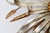 Hollywood Regency Flush Mount with Ears of Corn in Gold and Silver, 1970s For Sale - Image 9 of 13