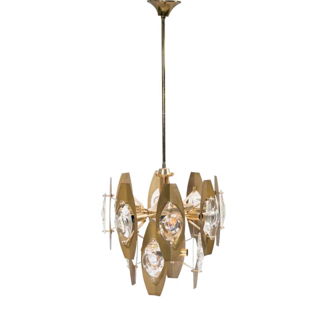 Chandelier by Angelo Gaetano Sciolari for Oscar Torlasco, 1960s For Sale