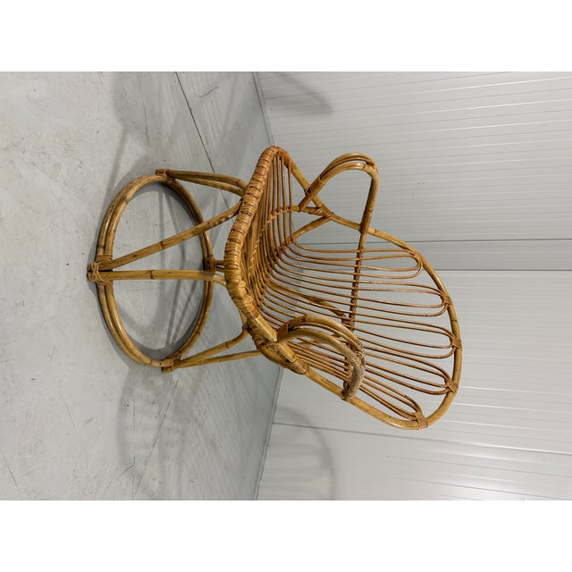 Rattan Chair by Rohé Noordwolde, Netherlands, 1960s For Sale - Image 8 of 14