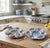Ceramic Pair of Italian Les Ottomans Hand-Painted Blue Coral Oyster Plates For Sale - Image 7 of 11