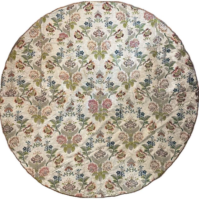 Antique Embroidered Round Tablecloth, 1700s For Sale - Image 10 of 10