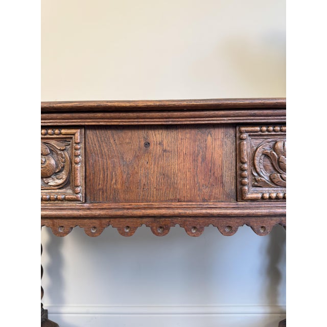 Antique Console Table in Carved Wood, 1890s For Sale - Image 9 of 17
