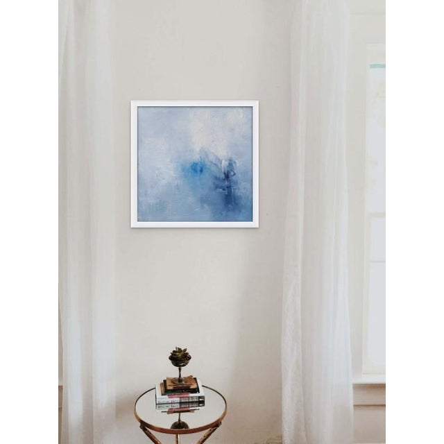 Original Abstract Blue Grey Canvas Wall Art Painting Chairish
