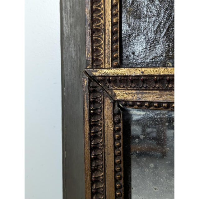 Louis XVI Style Trumeau with Decorative Panel and Mirror For Sale - Image 6 of 9