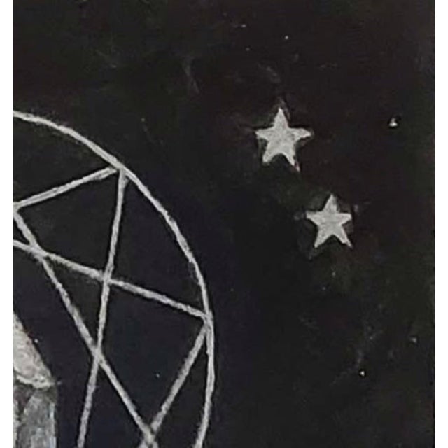Early 21st Century Crystal Study by Babs Webb | Powder graphite and acrylic on Bristol paper depicting a crystal formation. For Sale - Image 5 of 5