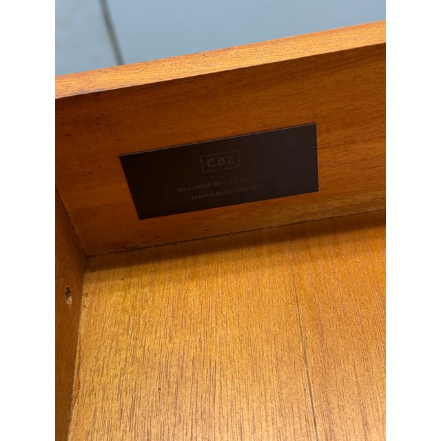 Wood Cb2 Drommen Acacia Wood Desk For Sale - Image 7 of 12