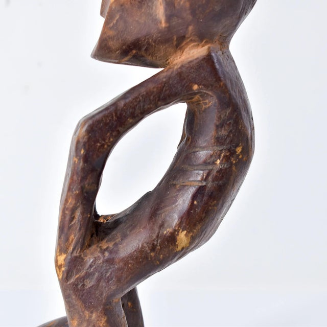 Wood Early 20th Century Lega Abstract Figure on Custom Base For Sale - Image 7 of 14