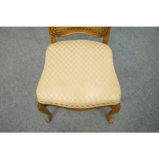 Late 20th Century High End Country French Provincial Cane Back Dining Side Chair For Sale - Image 5 of 9