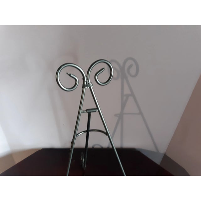 1990s Black Wrought Iron Swirl Designed Book Stand/Easel For Sale - Image 9 of 10