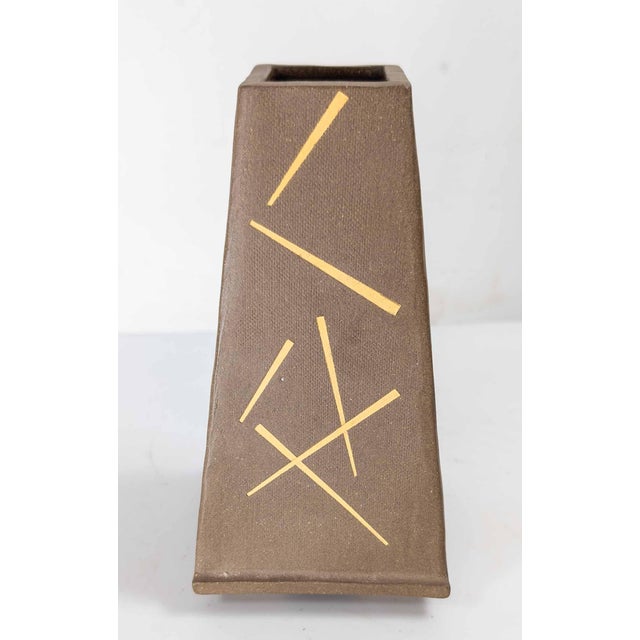 Mid-Century Modern Art Pottery Vase, Signed on Base For Sale - Image 4 of 9