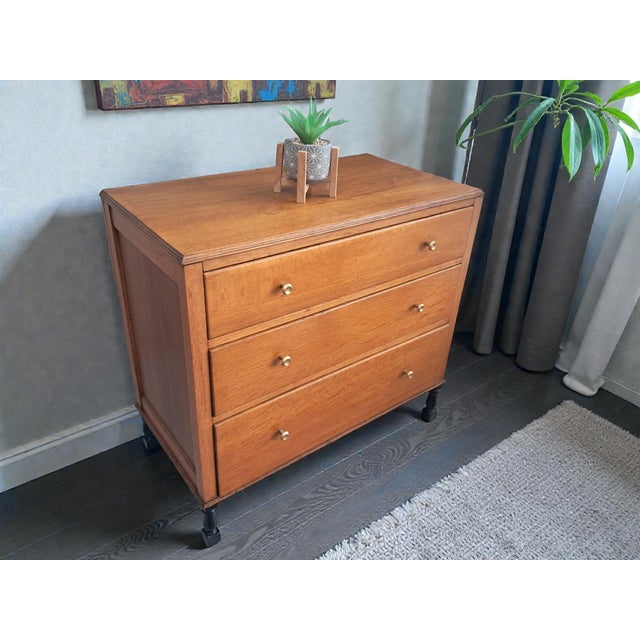 Mid-Century Modern Chest of Drawers in Teak, 1950s For Sale - Image 9 of 18