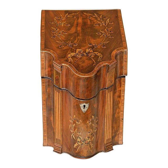 Mid 19th Century English Mahogany Knife Box For Sale