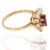 18k(750) Yellow Gold Natural Diamond Ballerina Ruby Ring, Size 6.5 For Sale - Image 9 of 14