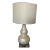 Petite 1980s Vintage Pearlescent Ivory Table Lamp For Sale