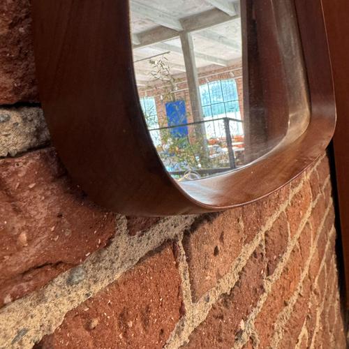 Mid-Century Modern Teak Triangular Mirror, 1960s For Sale - Image 3 of 5