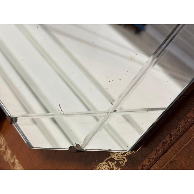 Large Art Deco Peach Glass Flower Petal Mirror, 1920s For Sale - Image 17 of 18