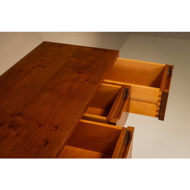 Brown Arcigliano Walnut Sideboard by Giovanni Michelucci for Fantacci, Italy, 1970s For Sale - Image 8 of 14