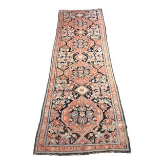 1900s Antique Karabagh Geometric Floral Runner Rug – 16' X 4'1" For Sale