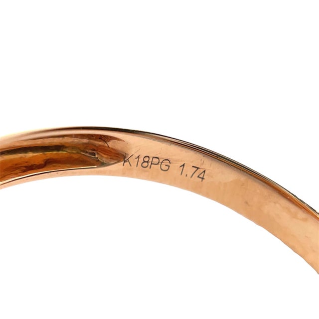 18k Rose Gold Conch Pearl, Ruby & Pink Sapphire Floral Ring, Size 6 For Sale - Image 11 of 12