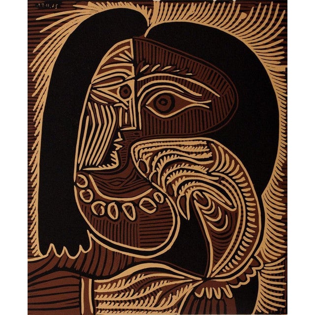 Pablo Picasso (1881-1973) (after) Woman with a Necklace Color linocut On wove paper, 26 x 32 cm (approx. 10 x 13 inches)...