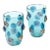 Murano Glass Blue Medallion Vases For Sale