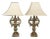 Italian Silver Leaf Table Lamps - a Pair For Sale