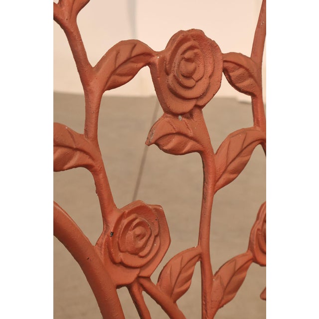 Cast Aluminum Vintage Rose Garden Bench For Sale - Image 10 of 18