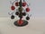 Vintage Arts and Crafts Style Metal Christmas Tree With Painted Tissabells Ornaments For Sale - Image 4 of 5