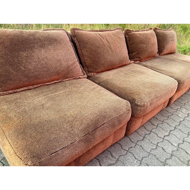 Vintage Modular Brown Sofa Set from Rolf Benz, 1970s, Set of 5 For Sale - Image 9 of 18
