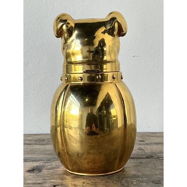 Vintage Italian Brass Frenchie Wine Cooler For Sale - Image 10 of 12