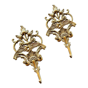 Solid Brass Coat and Hat Wall Valet - 2 Pieces