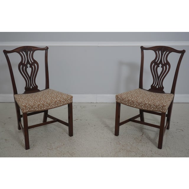 Set of 8 Baker Vintage Mahogany Dining Room Chairs For Sale - Image 14 of 18