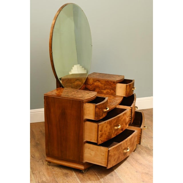Art Deco Dressing Table in Burr Walnut, 1930 For Sale - Image 9 of 16