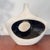 1980s Mid-Century Modern Abstract Ceramic Vase in Black and White Glaze, Italy, 1980s For Sale - Image 5 of 10