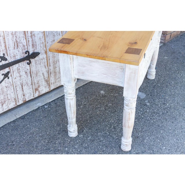 Whitewash Spanish Colonial Nahuala Console Table For Sale In Los Angeles - Image 6 of 11