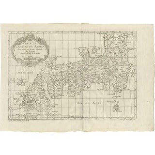 Antique Map of Japan by J.N. Bellin, 1752 For Sale