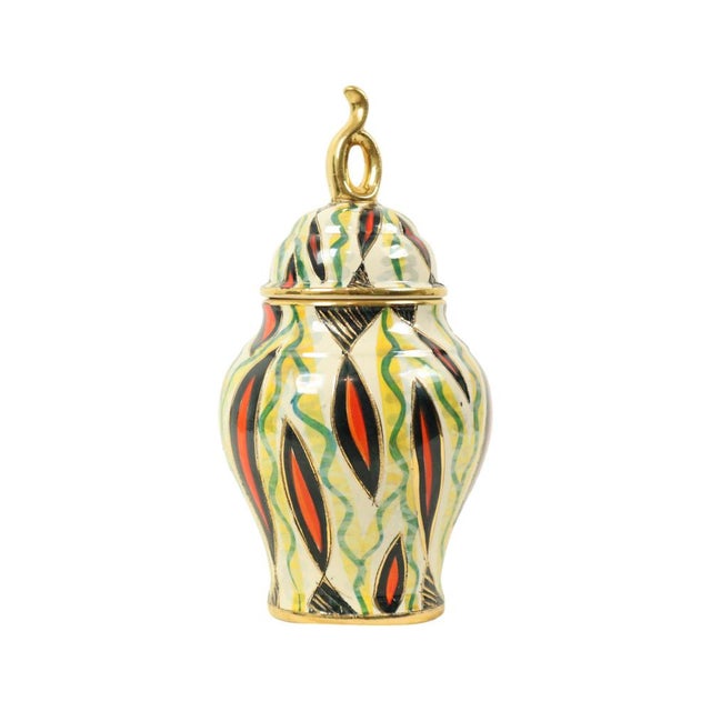 Jupiter Lidded Vase by H. Bequet, 1950s For Sale - Image 6 of 14