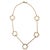 Christina Addison 18kt Yellow Gold 5 Open Clover station Necklace with 5 elegant statement open work Clovers laying...