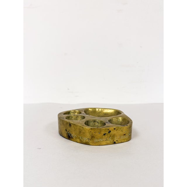 Mid 20th Century Vintage Brass Tiger Paw Trinket Dish Mold Decorative Catchall Hollywood Regency For Sale - Image 5 of 8