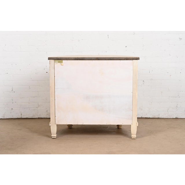 Drexel Heritage Italian Neoclassical Demilune Cabinet For Sale - Image 10 of 12