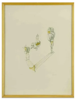 Hans Bellmer, Untitled, 1960s, Etching, Framed