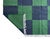 Handmade Woolen Flat Weave Rug, Forest Green and Greyish Blue Checker Board Dhurrie - 5'x8' For Sale - Image 12 of 12