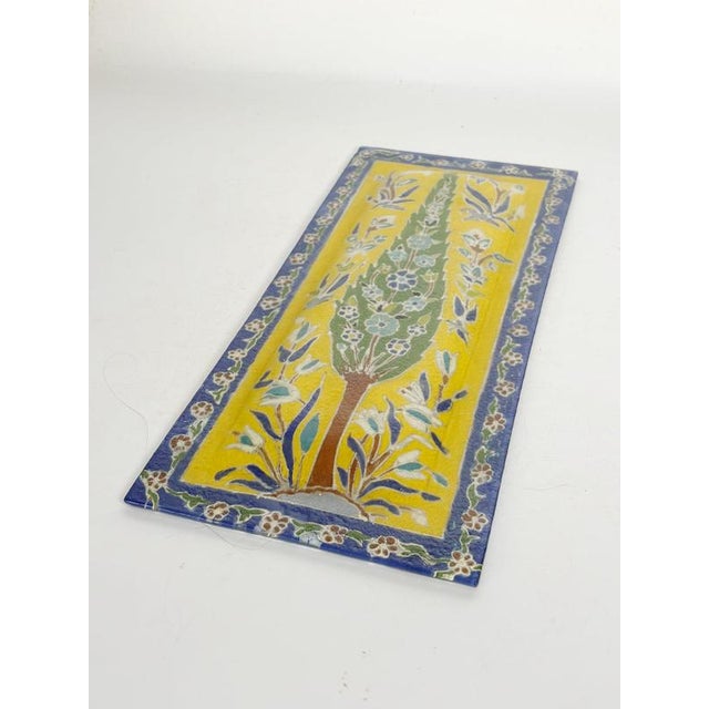 Ceramic Colorful Ceramic Trinket Tray with Floral Motifs, France, 1910 For Sale - Image 7 of 11