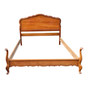 Dixie Furniture Mid Century Provincial Style Cherry Full Size Bedframe