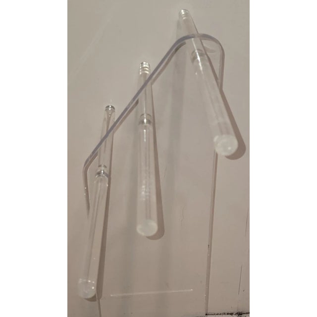 Mid Century Lucite Valet Towel or Blanket Rack For Sale - Image 9 of 12