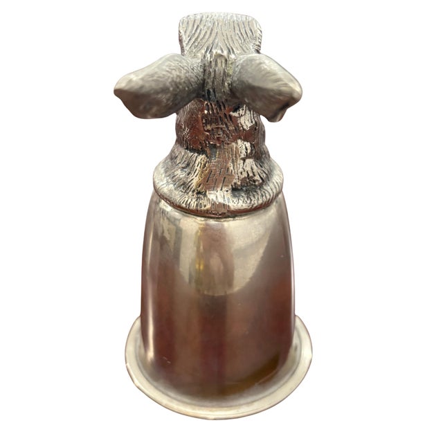 Late 20th Century Vintage Gucci Silver-Tone Rabbit Hare Head Stirrup Cup For Sale - Image 5 of 8