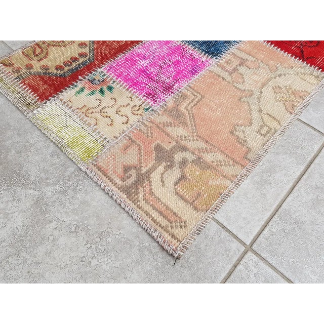 1950s Anatolian Wool Vintage Carpet For Sale - Image 5 of 10